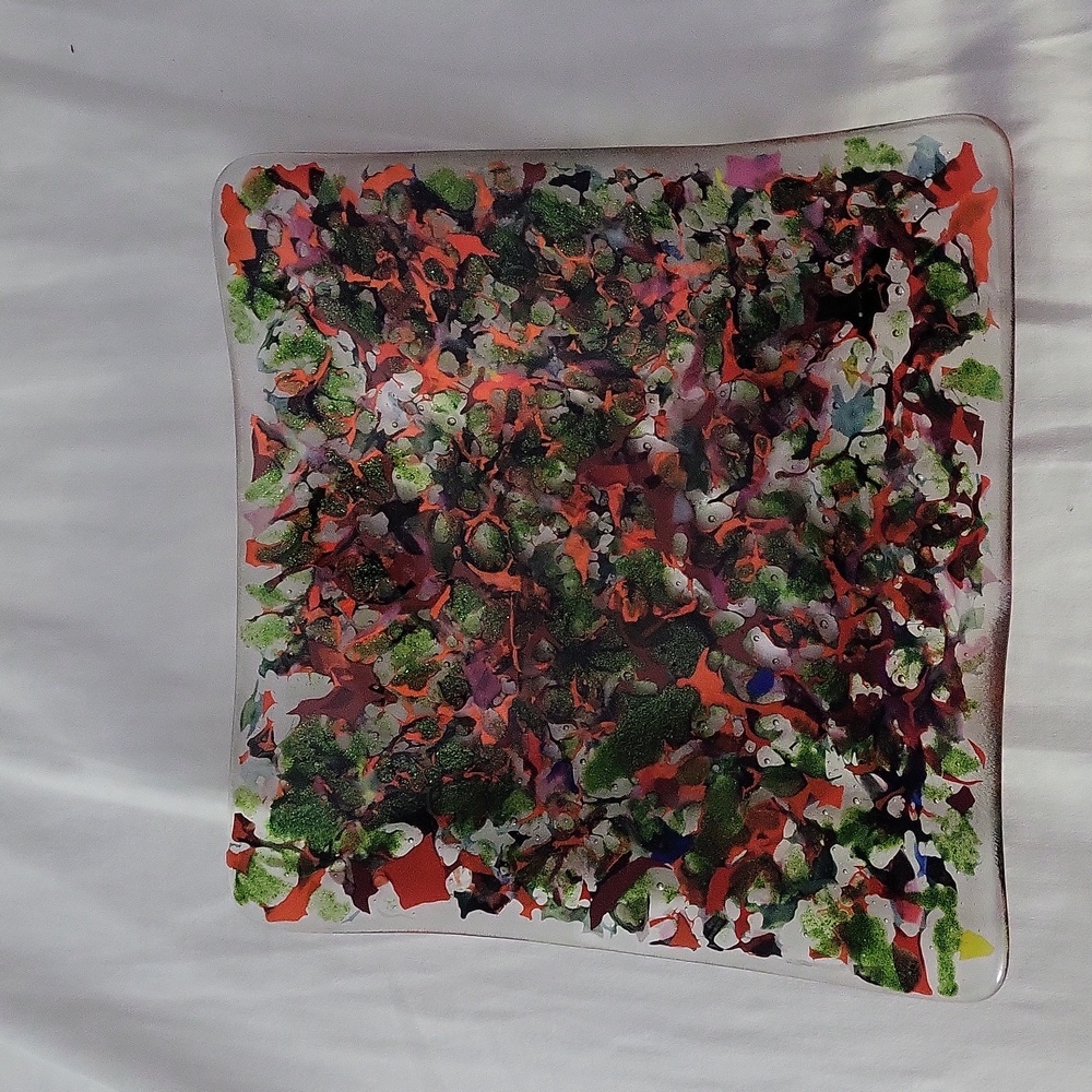 Handmade glass dish